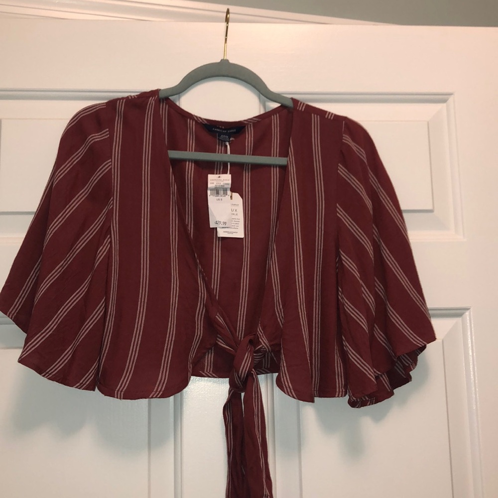 tie front crop top